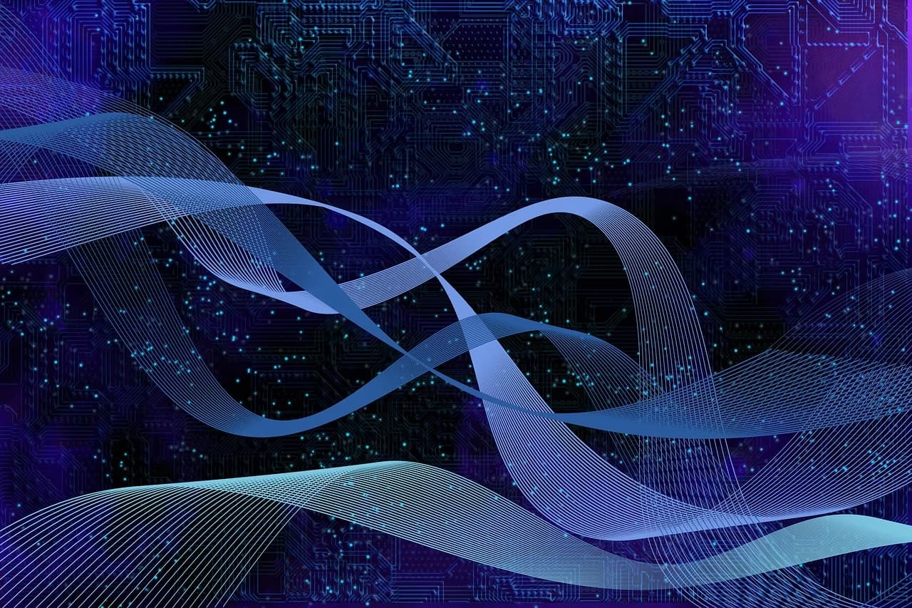 Quantum computing visualization with interconnected data streams (geralt/Pixabay)